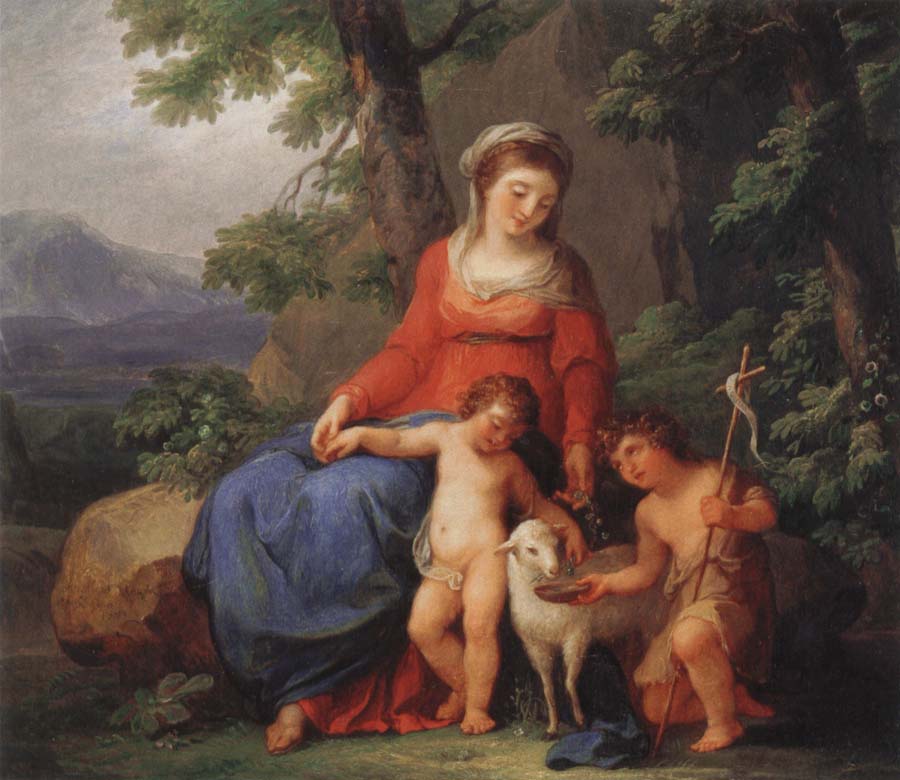 Maria mit dem Jesusknaben und Johannes mit dem Jesusknaben und Johannes mit dem Lamm